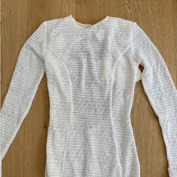 Miss Circle Midi Flare Mermaid Dress Pamina Crochet Long Sleeve Size XS in Cream - Picture 2 of 6